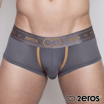 2EROS 冷冽系列-超彈性透氣型男四角內褲(鐵灰色)
