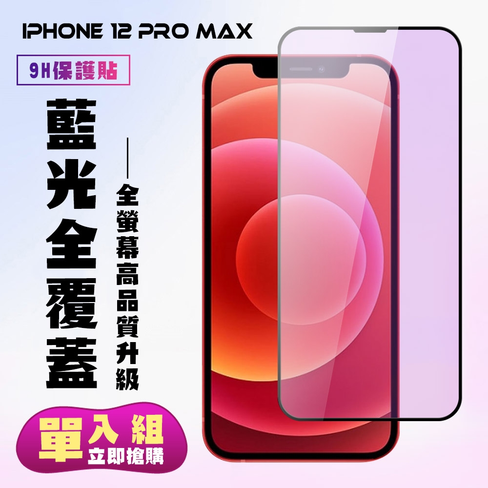 IPhone 12 PRO MAX 保護貼 滿版黑框藍光手機保護貼(IPhone 12 PRO MAX 保護貼 鋼化膜)