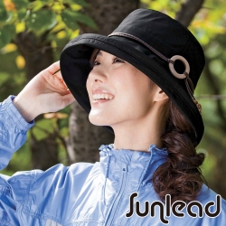 Sunlead 晴雨兩用。防潑水輕量抗UV防曬遮陽軟帽 (黑色)