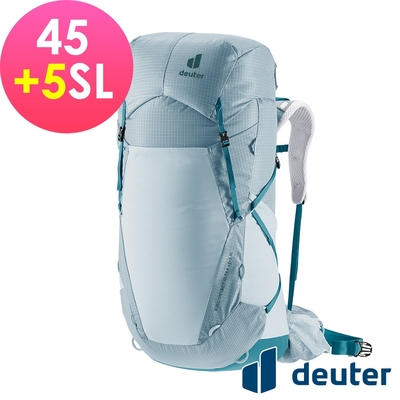 【deuter 德國】AIRCONTACT ULTRA 45+5SL拔熱式透氣背包3360022水藍/長途登山包/自助背包客/休閒旅遊包