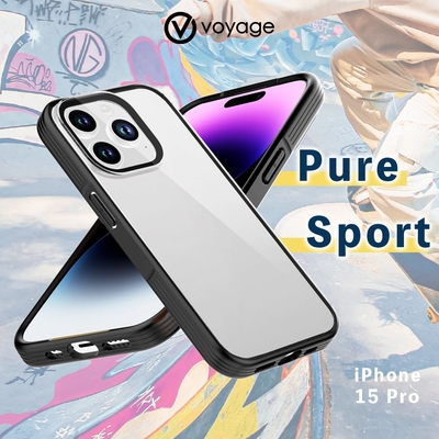 VOYAGE 超軍規防摔保護殼-Pure Sport 酷黑-iPhone 15 Pro (6.1 )