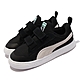 Puma 休閒鞋 Suede Light Flex V 童鞋 魔鬼氈 好穿脫 柔軟 彈性 麂皮 小童 黑 白 380732-01 product thumbnail 1