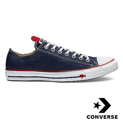 CONVERSE 男女愛心休閒鞋 163308C 丹寧藍