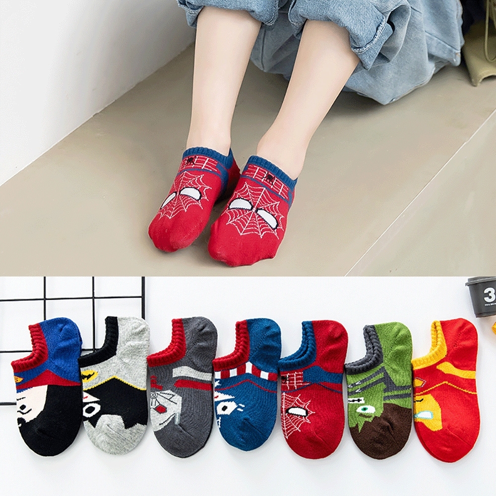 萌翻天可愛系列大童短襪船型襪(5雙1組圖案隨機) product image 1