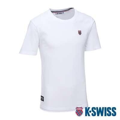 K-SWISS Drawstring Tee棉質吸排T恤-男-白