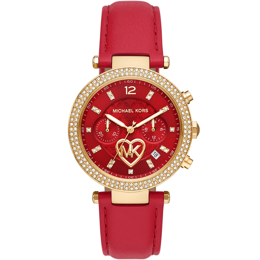 Michael Kors Parker 三眼晶鑽女錶-39mm MK2992 | Michael Kors