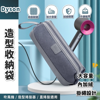 【Godimento】吹風機造型捲髮器收納袋 三角形 適用Dyson吹風機