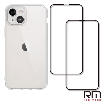 RedMoon APPLE iPhone13 mini 手機殼貼3件組 鏡頭全包式魔方殼+9H玻璃保貼2入