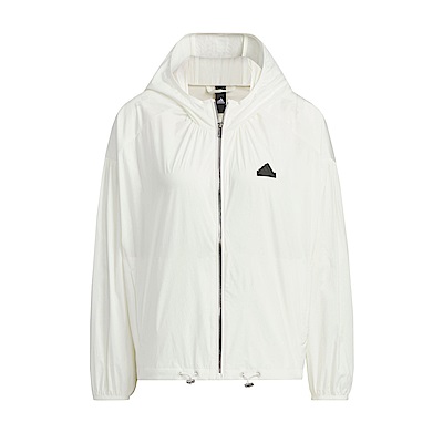 Adidas Tech UPF HD JKT [IM8837] 女 連帽 外套 風衣 運動 訓練 輕盈 簡約 舒適 白