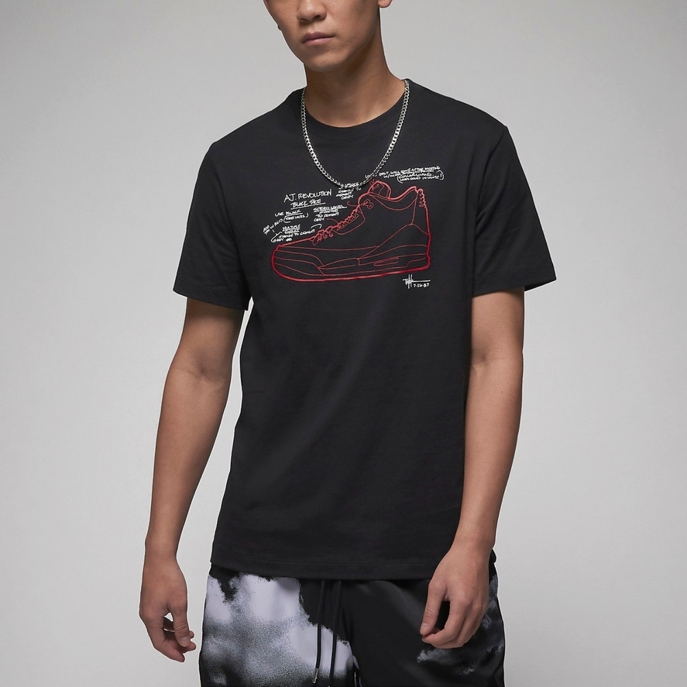 Nike AS M J SNEAKER GFX SS TEE GCEL 男短袖上衣-黑-FN3715010