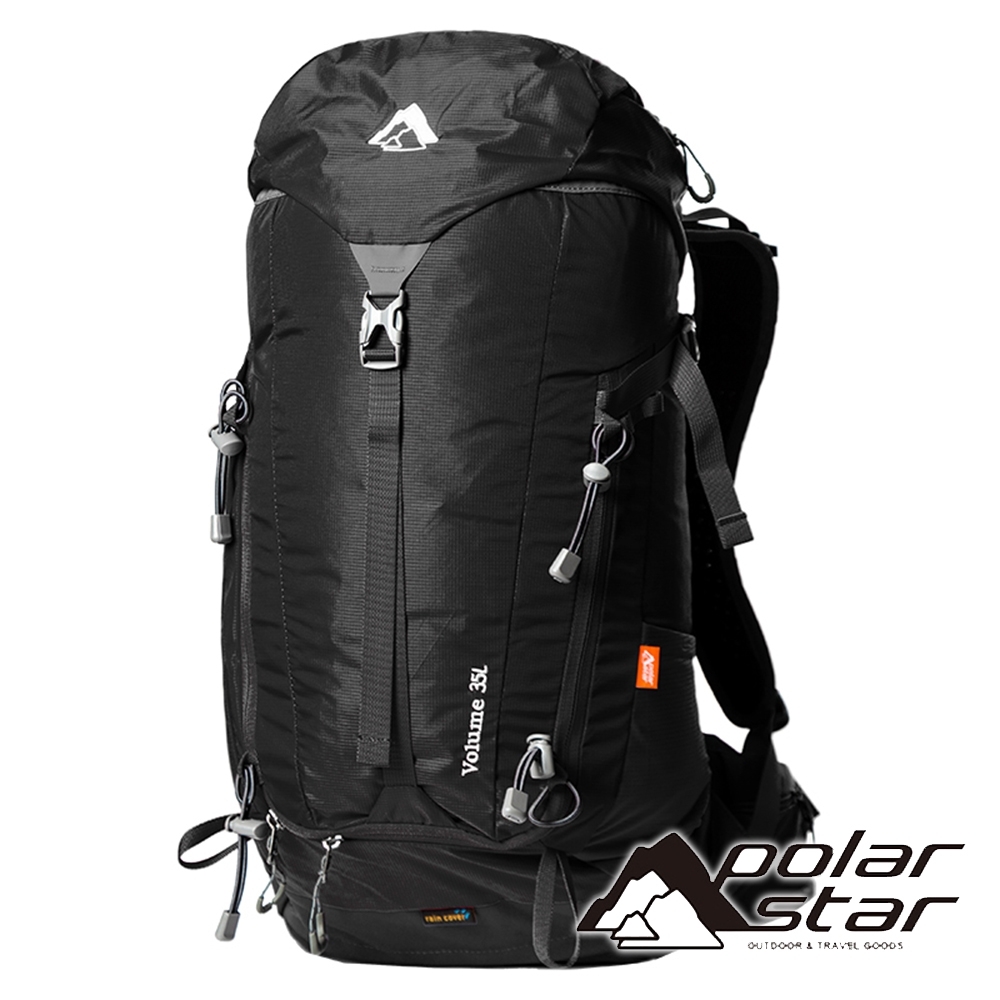 【PolarStar】透氣健行背包35L『黑色』P20801