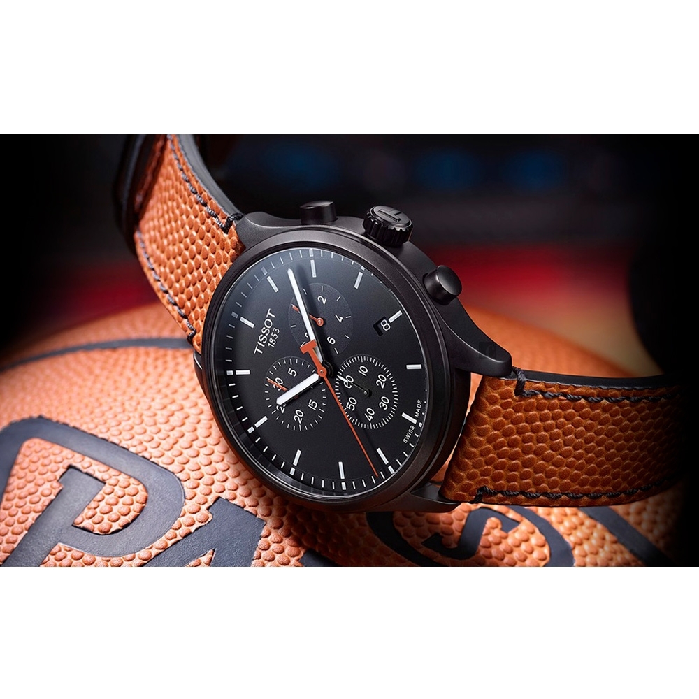 TISSOT 天梭 官方授權 XL NBA 特別版計時手錶-45.5mm T1166173605112