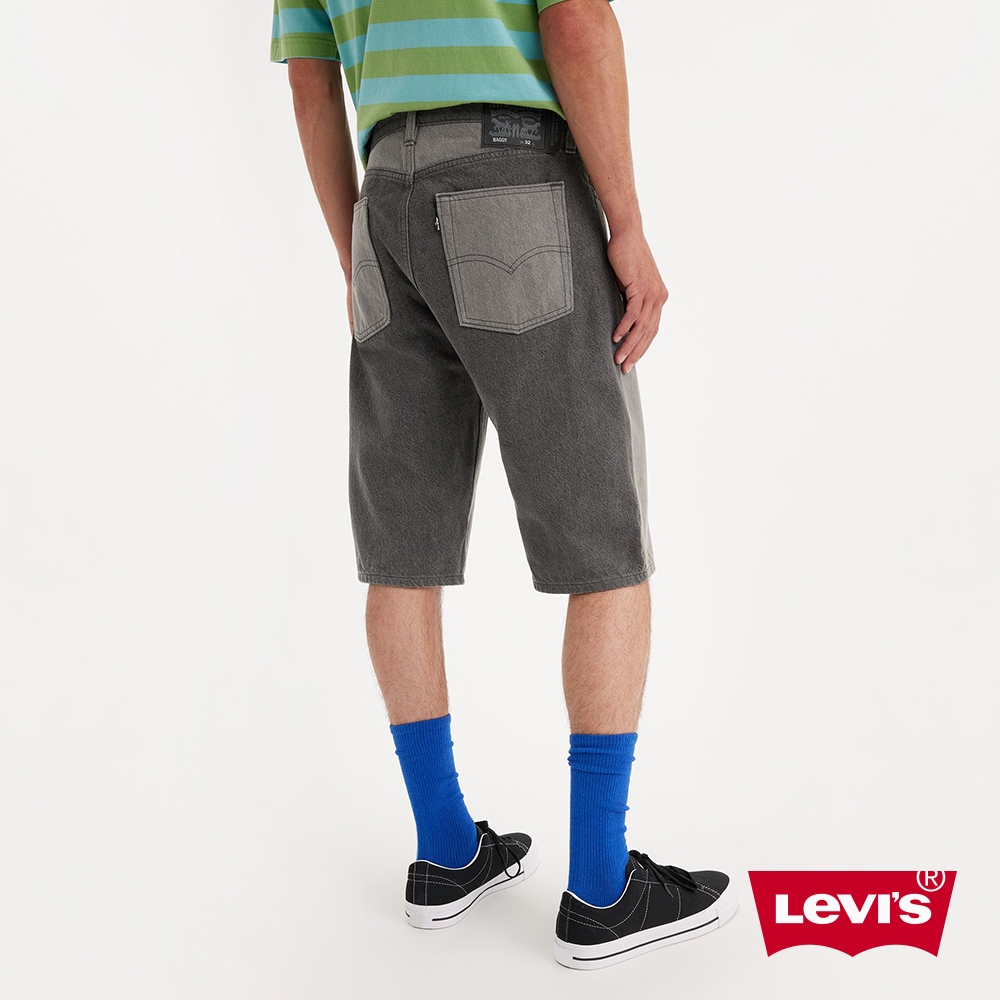 Levi's Skateboarding 滑板系列 男款 異色拼接BAGGY寬鬆牛仔短褲