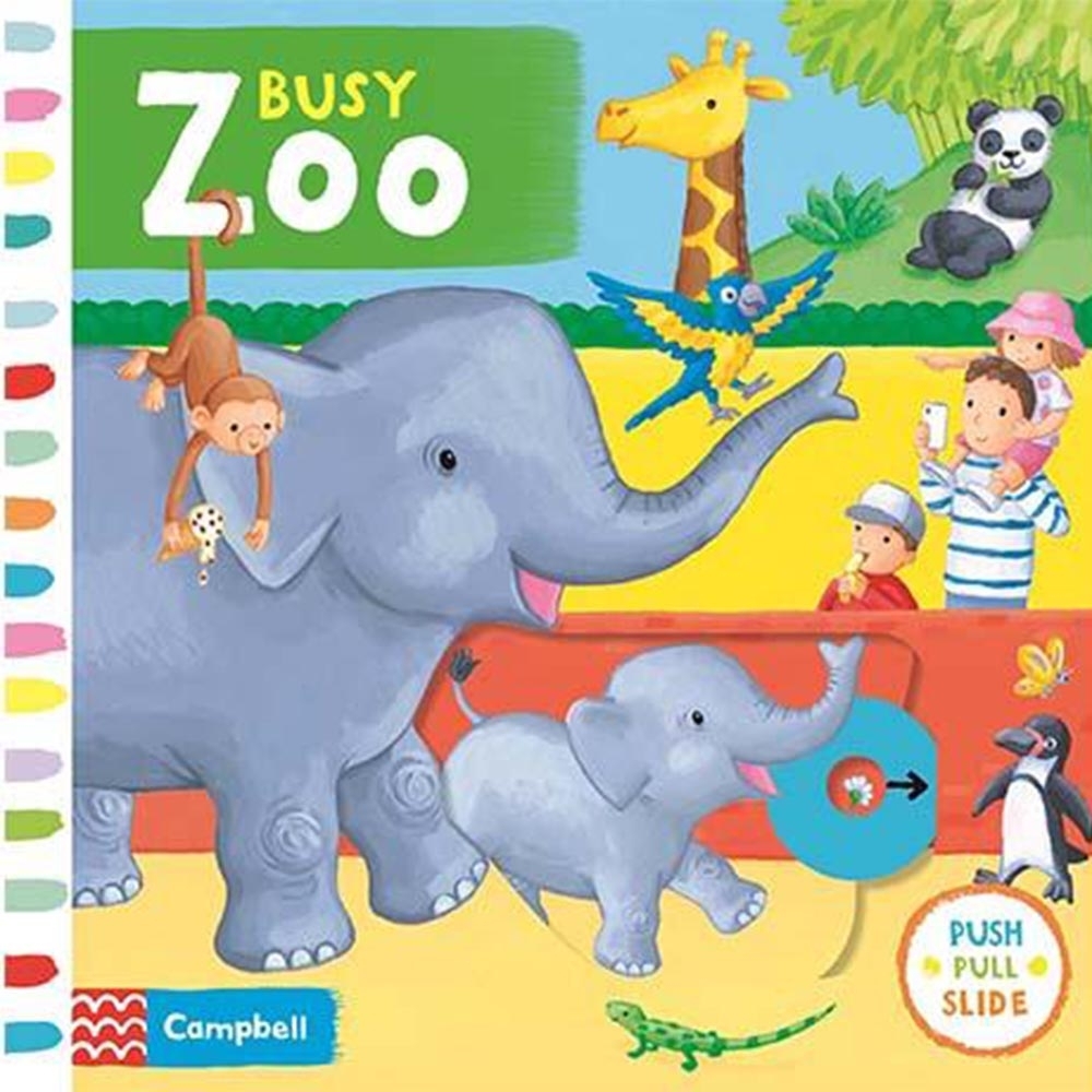 Busy Zoo 忙碌的動物園硬頁操作拉拉書 | 拾書所