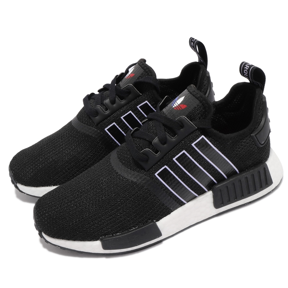 adidas 休閒鞋 NMD R1 襪套式 男女鞋 愛迪達 三葉草 Boost底 情侶穿搭 黑 白 GW2540