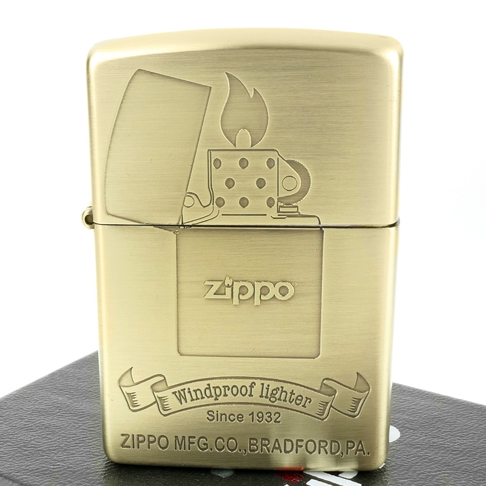 ZIPPO 日系~打火機圖案蝕刻加工打火機(銅古美款)