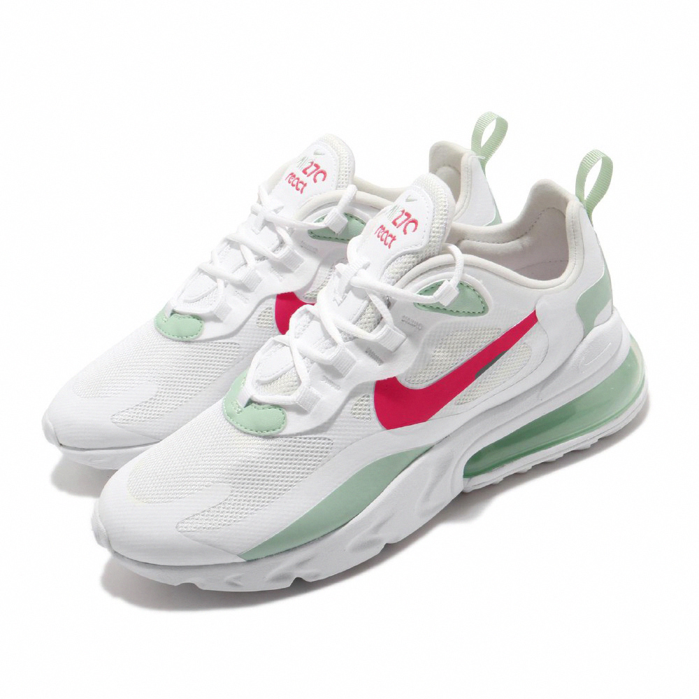 Nike 休閒鞋 Air Max 270 React 女鞋 氣墊 避震 舒適 球鞋 穿搭 簡約 白 紅 CV3025100