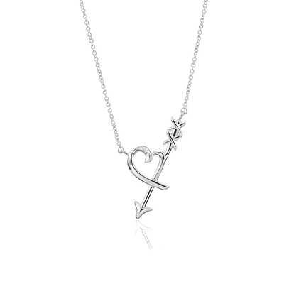 展示品 Tiffany&Co. 蒂芙尼 Loving Heart 愛心之箭 925純銀項鍊