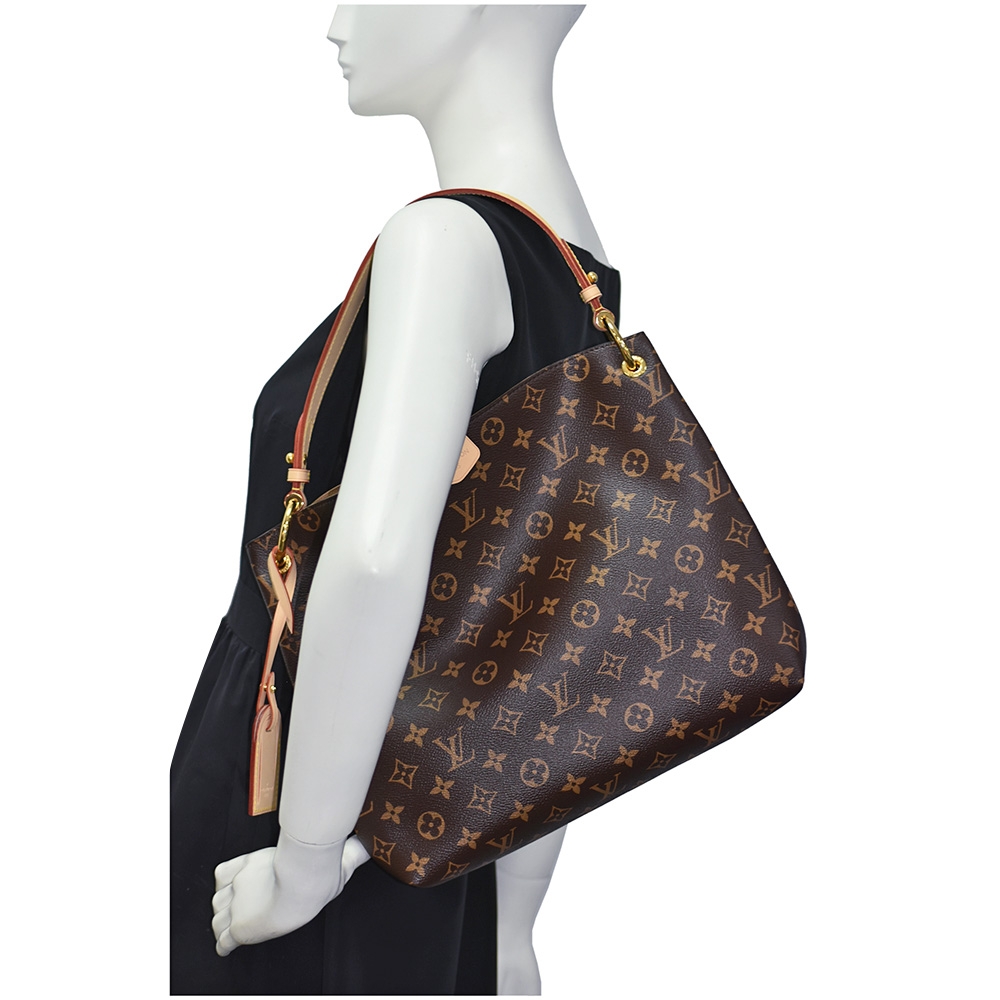 LV M43701 GRACEFUL PM經典Monogram帆布手提/肩背包