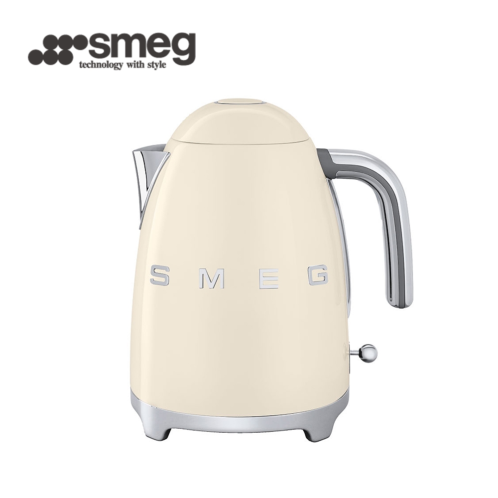 【SMEG】義大利大容量1.7L電熱水壺-奶油色