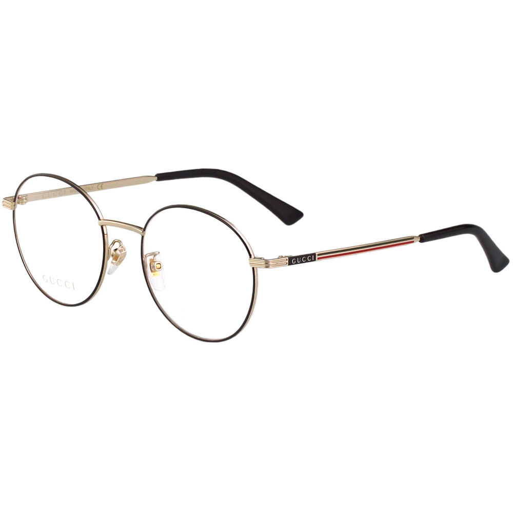 GUCCI 紅綠系列光學眼鏡(黑配金色)GG08390K | 一般鏡框| Yahoo奇摩購物中心