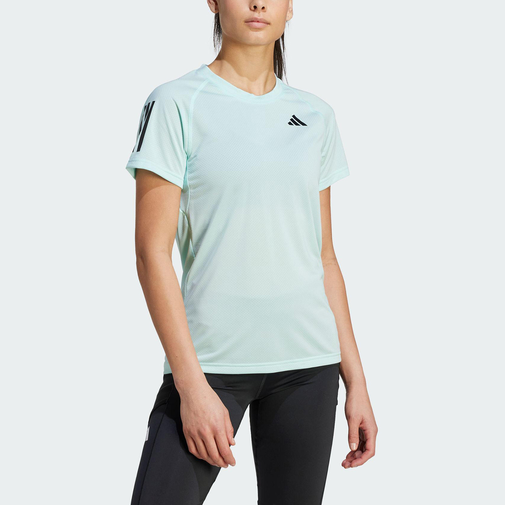 Adidas Club Tee [IA8354] 女 網球 短袖 上衣 亞洲版 運動 訓練 吸濕排汗 透氣 蒂芬妮綠