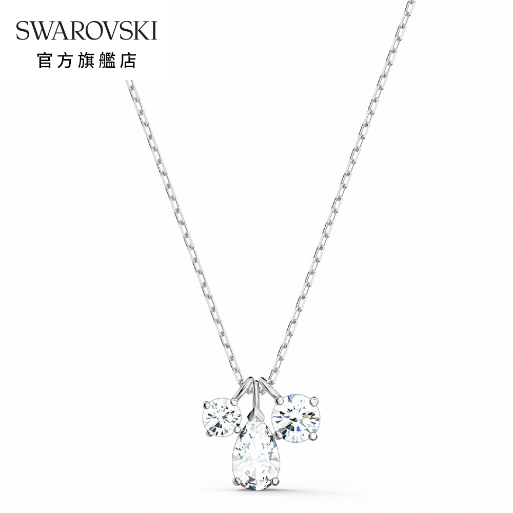 SWAROVSKI 施華洛世奇 Attract 白金色時尚簡約項鍊