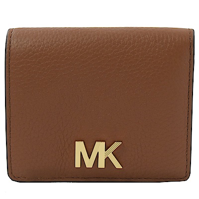 MICHAEL KORS MONTGOMERY大金屬MK字釦式零錢短夾(咖)