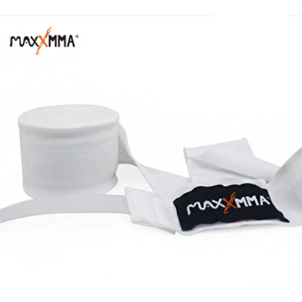 MaxxMMA 彈性手綁帶-白色(5米)一雙/ 散打/搏擊/MMA/格鬥/拳擊/綁手帶