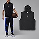 Nike 背心 Jordan Sport 男款 黑 白 速乾 連帽 無袖上衣 運動 籃球 帽T DZ0572-010 product thumbnail 1
