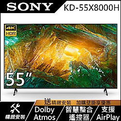 SONY索尼 55吋 4K HDR Android智慧連網液晶電視 KD-55