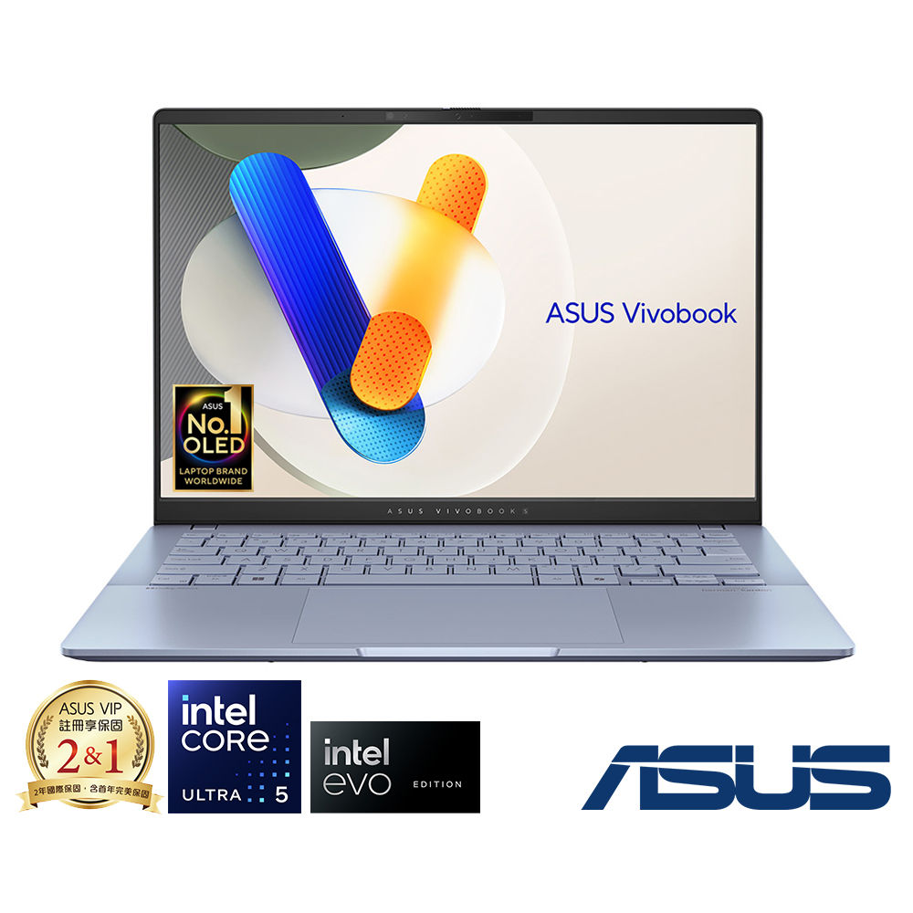 ASUS S5406MA 14吋筆電 (Ultra 5-125H/16G/512G/EVO認證/Vivobook S 14 OLED/迷霧藍)