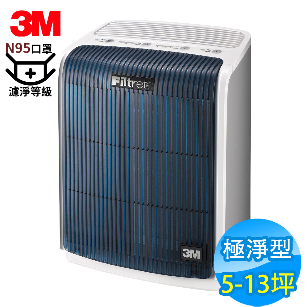 3M 5.5-13坪 淨呼吸極淨型空氣清淨機 FA-T20AB N95口罩濾淨原理