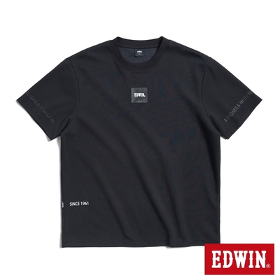 EDWIN 涼感吸濕排汗短袖T恤-男-黑色