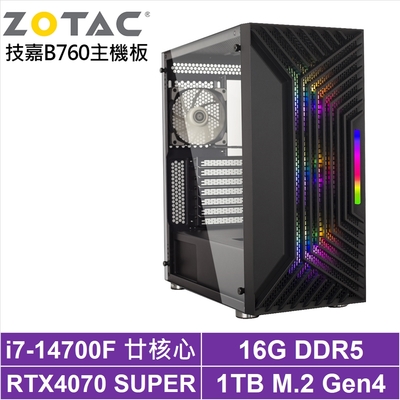 技嘉B760平台[雷電英雄]i7-14700F/RTX 4070S/16G/1TB_SSD