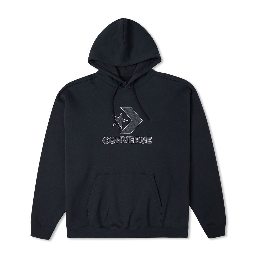 CONVERSE LARGE LOGO STAR CHEVRON HOODIE 連帽上衣 長袖上衣 男女 黑色 10024915-A01