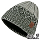 【Jack wolfskin飛狼】漸層立體針織紋內刷毛保暖帽 毛帽『黑灰』 product thumbnail 1