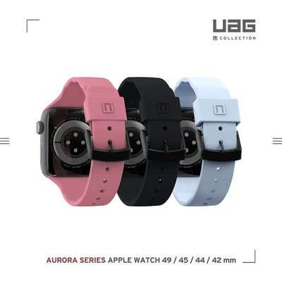 [U] Apple Watch 42/44/45/49mm 透氣矽膠錶帶
