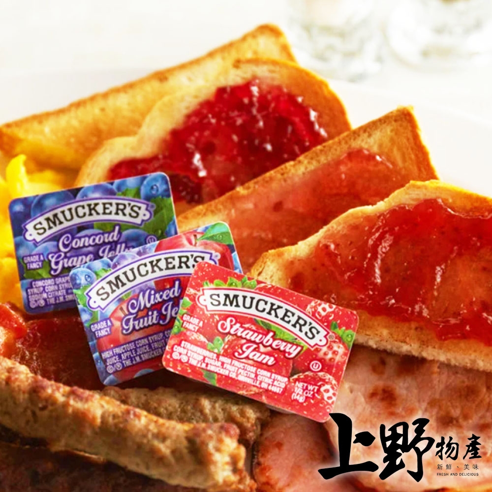 【上野物產】盛美家獨立包裝草莓果醬（140g±10%/10個/包）x6包 (6包共60個)