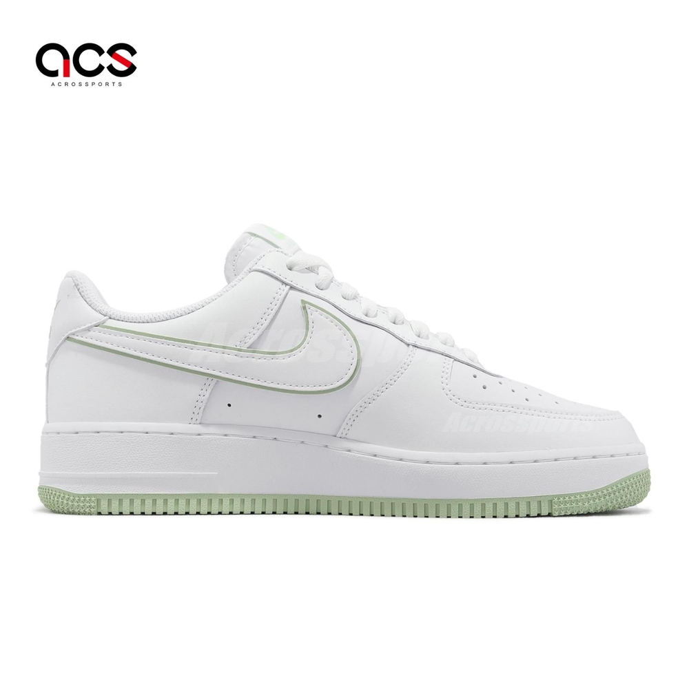 Nike 休閒鞋Air Force 1 07 白哈密瓜綠男鞋AF1 綠滾邊DV0788-105