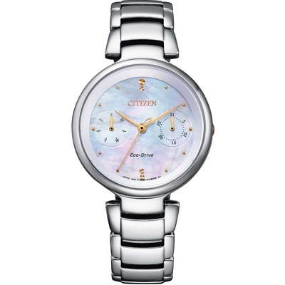 CITIZEN 星辰 L系列 光動能日曆經典腕錶-女錶(FD1106-81D)32.5mm