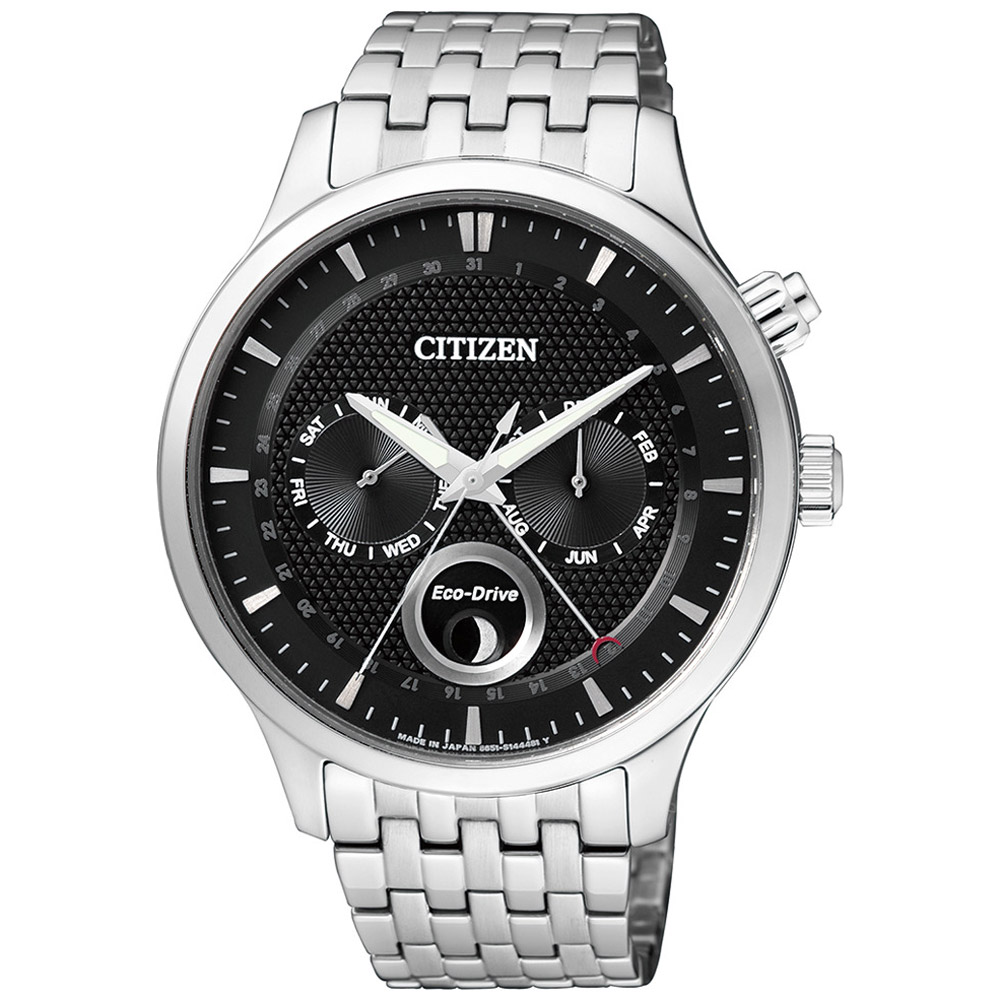 CITIZEN 經典時尚光動能男錶(AP1050-56E) 黑/42mm