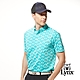 【Lynx Golf】男款吸汗速乾機能滿版形狀印花領尖扣設計胸袋款短袖POLO衫/高爾夫球衫-藍綠色 product thumbnail 2