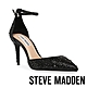 STEVE MADDEN-LINSEY-R 閃耀水鑽一字尖頭高跟涼鞋-黑色 product thumbnail 1