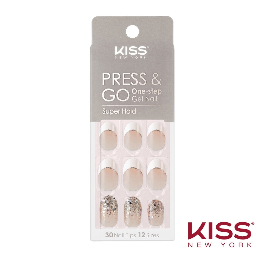 KISS New York-Press&Go頂級光療指甲貼片-妮可費莉西雅(KPN06K)