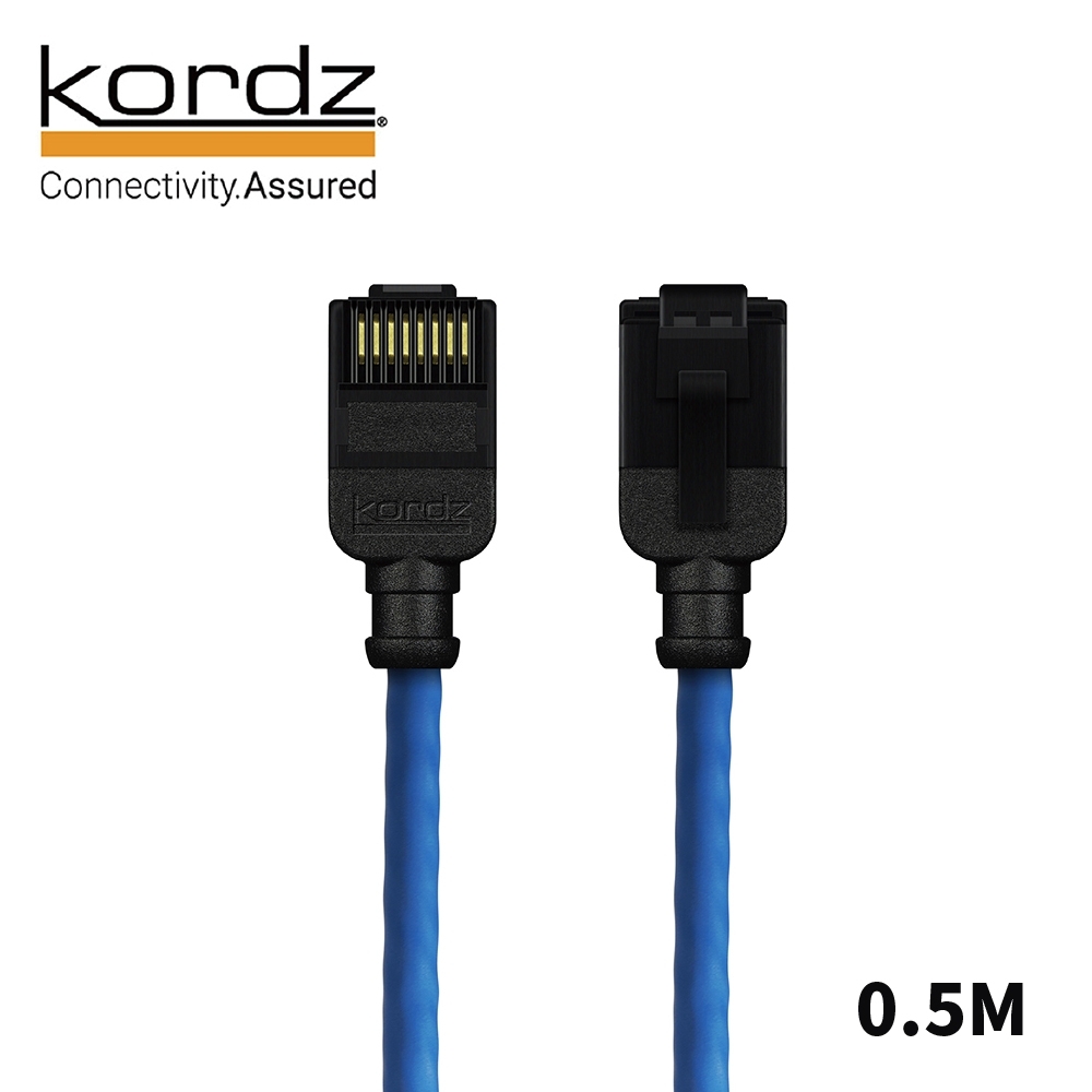 Kordz PRO CAT6 28AWG極細高速網路線 藍 0.5m