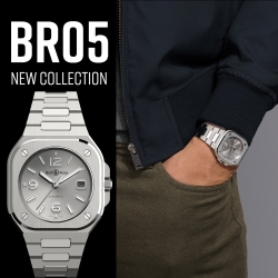 Bell & Ross BR05時尚機械錶-銀色x鋼帶/40mm