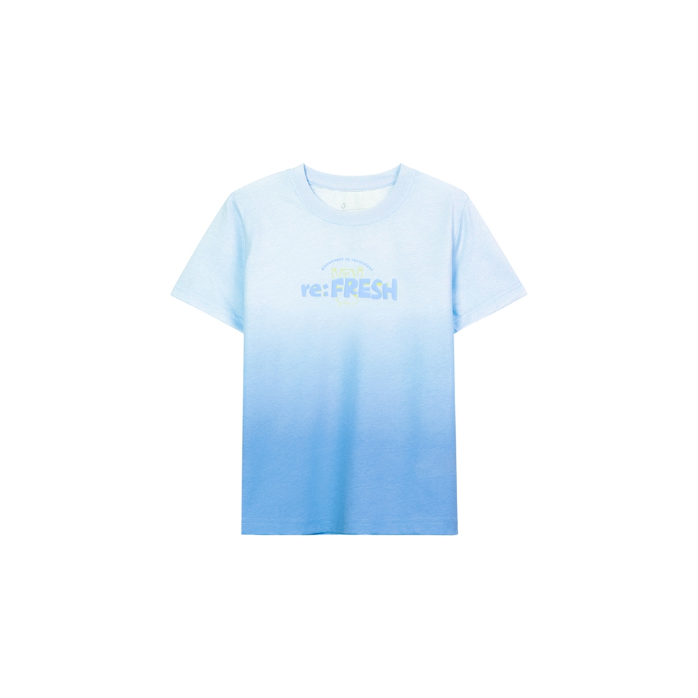 GIORDANO   童裝紮染短袖上衣 re:FRESH - 96 漸層藍