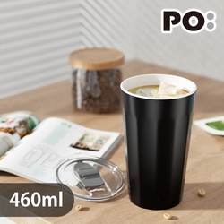 【PO:Selected】丹麥ICONY MUG棱角保溫杯460ml(黑色)