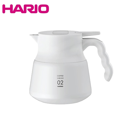 HARIO V60不鏽鋼保溫咖啡壺白PLUS 600ml VHSN-60-W